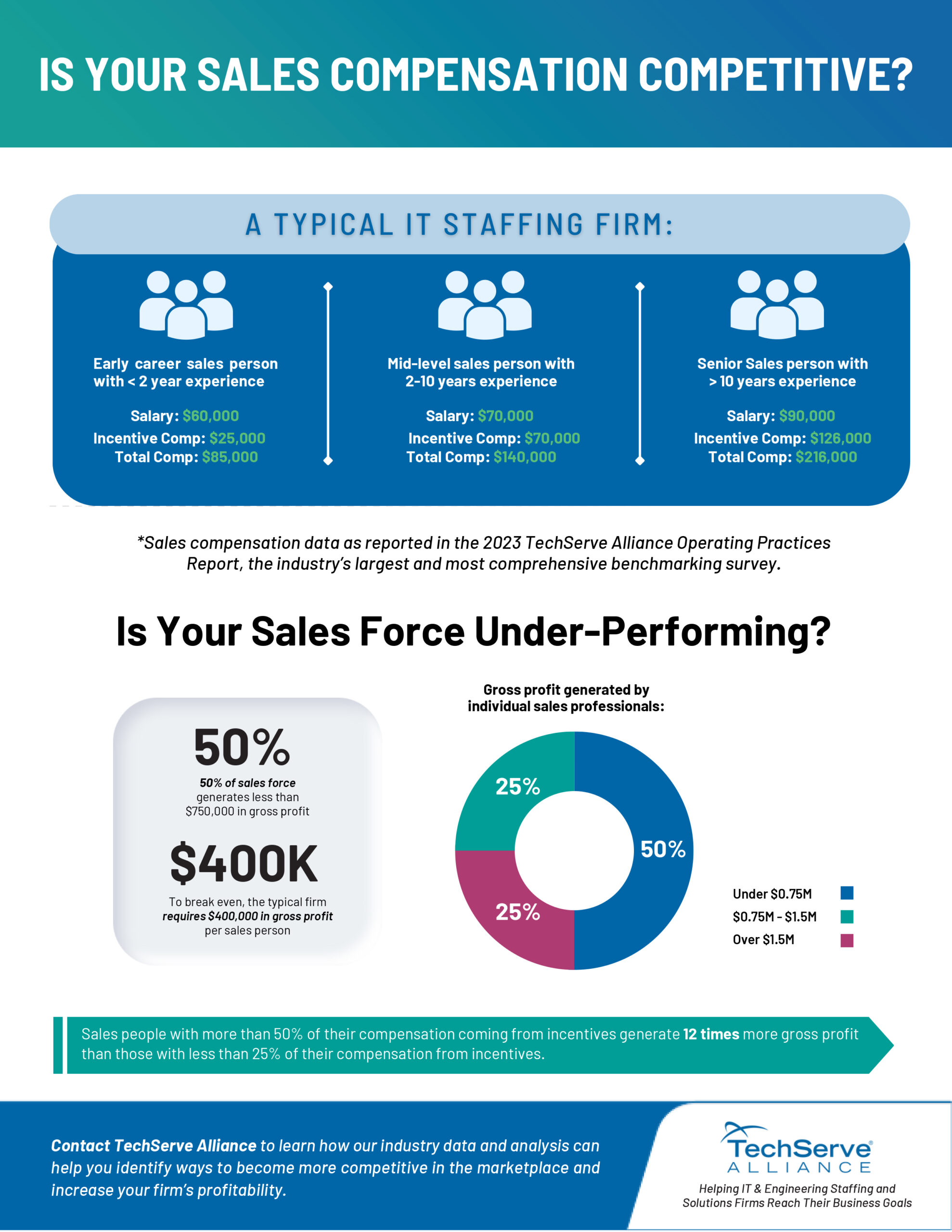 TechServe 2023 Sales Comp for tech staffing firms